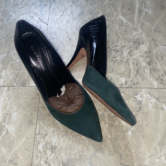 Size 37 1/2 elietahari heel in green and black - Picture 2 of 7